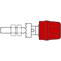 Hirschmann 4mm AANSLUITKLEM MET GEISOLEERDE KOP / ROOD (PK10A) (HM2410A)