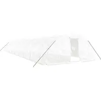 vidaXL Tuinkas met stalen frame 90 m² 18x5x2,3 m wit