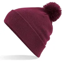 Beechfield Senvi Original Pom Pom Beanie Bordeaux (One size fits all)