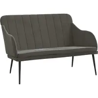 vidaXL Bankje 110x76x80 cm fluweel donkergrijs