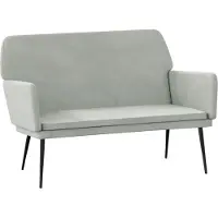 vidaXL Bankje 108x79x79 cm fluweel lichtgrijs