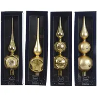 Décoris Piek glas groot Ø8x31cm licht goud goud Glas Pieken