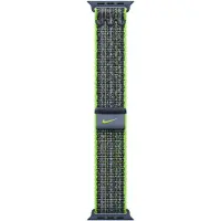 Apple Watch Strap - 45mm - Bright Green/Blue - Nike Sport Loop - (145-220mm)
