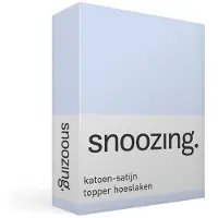 Snoozing katoen-satijn topper hoeslaken