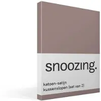 Snoozing katoen-satijn kussenslopen (set van 2)