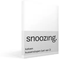 Snoozing katoen kussenslopen (set van 2)