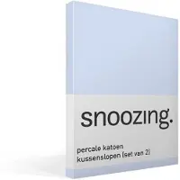 Snoozing percale katoen kussenslopen (set van 2)