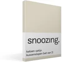 Snoozing katoen-satijn kussenslopen (set van 2)