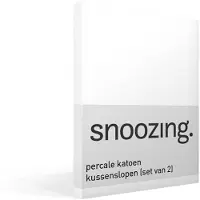 Snoozing percale katoen kussenslopen (set van 2)