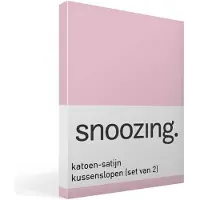 Snoozing katoen-satijn kussenslopen (set van 2)