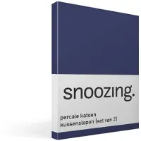 Snoozing percale katoen kussenslopen (set van 2)