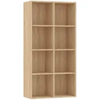 vidaXL Boekenkast/dressoir 66x30x130 cm bewerkt hout sonoma eikenkleur