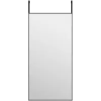 vidaXL Deurspiegel 40x80 cm glas en aluminium zwart