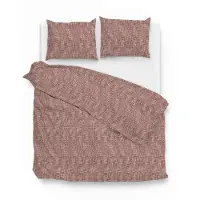 Zohome Dekbedovertrek Katoen Flanel Blitz - Rood 200 x 200/220 cm