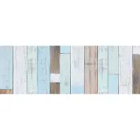 Patifix Decoratie plakfolie houten planken look blauw/bruin 45 cm x 2 meter zelfklevend - Meubelfolie