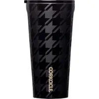 Corkcicle Tumbler 475ml-Onyx Houndstooth-Zwart-Drinkbeker-RVS- Thermosbeker