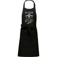 Kariban Luxe cadeauschort - tekstschort - Keukenschort - BBQ schort - verjaardag - nieuw - het duurde 70 jaar - unisex - zwart