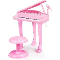 Viking Choice Kinder piano - met microfoon - 40x34x44,5 cm - roze