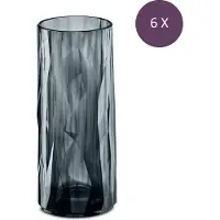 Koziol - Superglas Club No. 03 Bierglas 250 ml Set van 6 Stuks - Kunststof - Grijs
