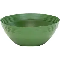 Mega Collections Bloempot/plantenpot schaal - zink - groen - D25 x H10 cm - Plantenpotten