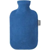 Fashy Warmte kruik met fleece hoes blauw 2 liter - Kruiken