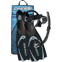 Cressi Kit Pluma Perla Pluma Gamma Snorkeling Set Zwart EU 43-44
