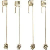 Ferm Living Forest Christmas Tree Kaarsenhouders - Set of 4 Brass