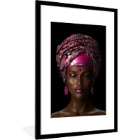 PosterMonkey Fotolijst incl. Poster - Vrouw - Accessoires - Roze - 80x120 cm - Posterlijst