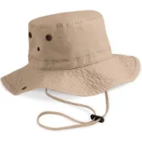 Beechfield Outback hoed - Bucket hat - Vissershoedje - Safari - Dames en heren - Beige