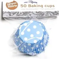 House of Marie Cupcake Vormpjes Stip Blauw - pk/50