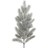 Christmas Decoration Kunststof tak van een dennenboom met sneeuw, 65 cm, spuitgietwerk, groen/wit