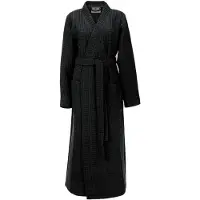 Linnick Wafel Badjas Kuitlengte - black - M