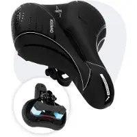 Voltano Fietszadel Essence - Zwart - Unisex - Breed - Gel Zadel