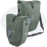 Voltano Luxe Fietstas 28L - Enkele Pakaftas - Olijf Groen - 100% Waterdicht