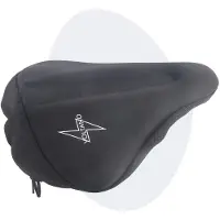 Voltano Luxe Gel Zadelhoes / Zadeldek - Zwart - Met Uitsparing - Brede Fietszadels