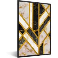 PosterMonkey Fotolijst incl. Poster - Marmer - Design - Luxe - 20x30 cm - Posterlijst