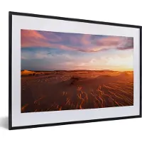 PosterMonkey Fotolijst incl. Poster - Zand - Landschap - Lucht - Woestijn - 60x40 cm - Posterlijst