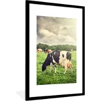 PosterMonkey Poster - Fotolijst - Koeien - Koe - Dieren - Natuur - Bomen - Kader - 60x90 cm - Frame poster - Poster koe - Muurdecoratie - Poster frame - Foto lijst