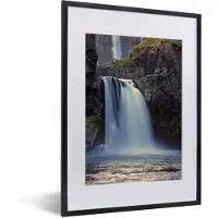 PosterMonkey Fotolijst incl. Poster - Waterval - Water - Rotsen - 30x40 cm - Posterlijst
