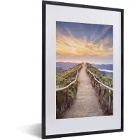 PosterMonkey Fotolijst incl. Poster - Bergen - Natuur - Pad - 40x60 cm - Posterlijst