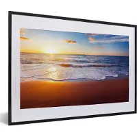PosterMonkey Fotolijst incl. Poster - Strand - Zee - Zon - Horizon - 60x40 cm - Posterlijst