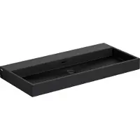 Clou Wash Me wastafel mat zwart keramiek B90xH8xD42cm