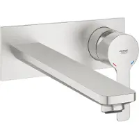 GROHE Lineare New afbouwdeel 2-gats inbouw wandkraan L-size m. uitloop 20.7cm supersteel