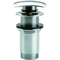 Clou InBe stop/go afvoerplug, zonder overloop, vierkant, chr.