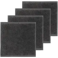 HEMA Gezichtsdoekjes 30x30 zware kwaliteit grijs - 4 stuks (donkergrijs)