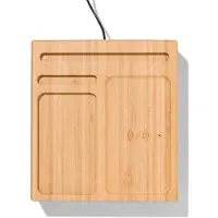 HEMA Organizer met draadloze oplader bamboe