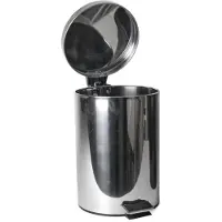 Gerimport RVS vuilnisbak/pedaalemmer 3 liter 24 cm - Pedaalemmers