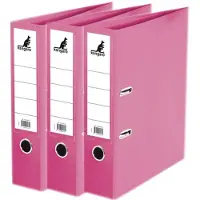 Kangaro 3x Ringmappen/ordners roze A4 75 mm - Opbergmap