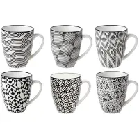 COSY&TRENDY Nikko Black Beker - Ø 7 cm - Set-6