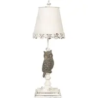 Clayre & Eef Witte Tafellamp Ø 22*69 cm E27/max 1*60W 6LMP662